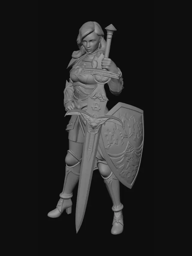 3D model for make a 3d printable model of warrior  Zelda