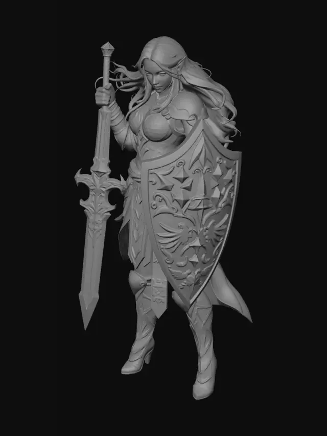 3D model for make a 3d printable model of warrior  Zelda