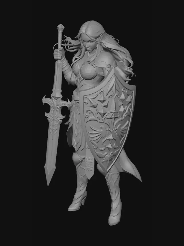 3D model for make a 3d printable model of warrior  Zelda