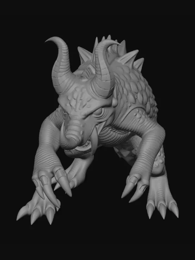 3D model for make a 3d printable model of a demon armadillo