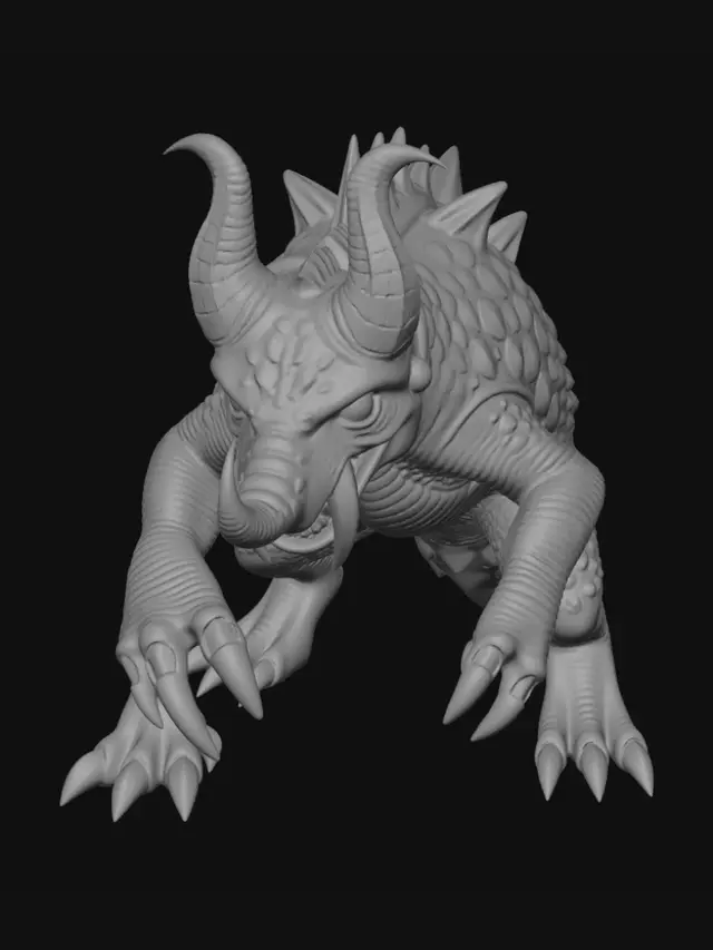 3D model for make a 3d printable model of a demon armadillo
