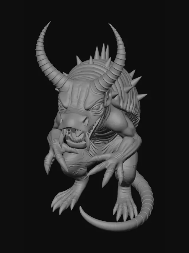 3D model for make a 3d printable model of a demon armadillo