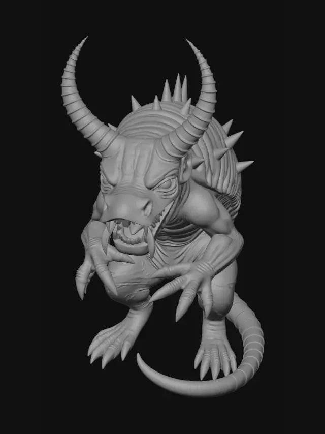 3D model for make a 3d printable model of a demon armadillo
