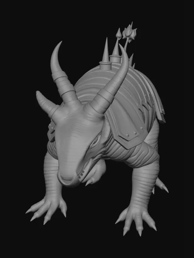 3D model for make a 3d printable model of a demon armadillo