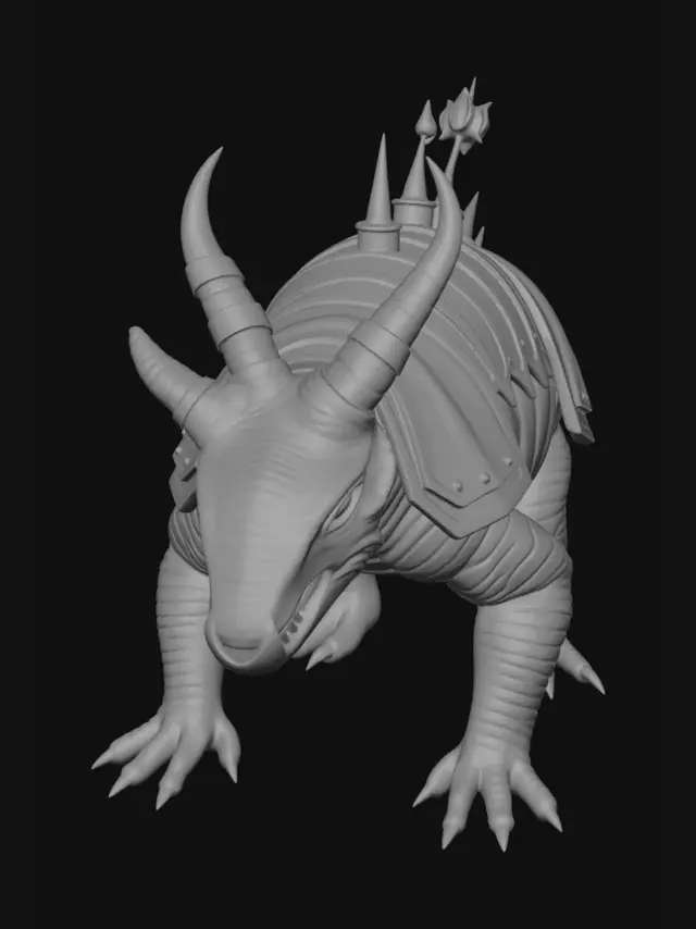 3D model for make a 3d printable model of a demon armadillo