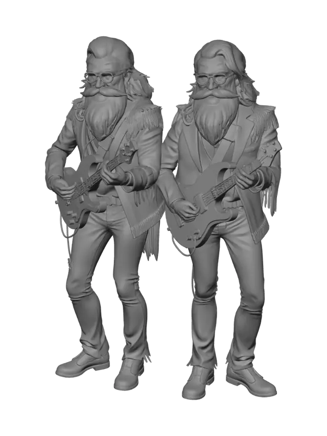 3D model for make a 3d printable modal of zz top