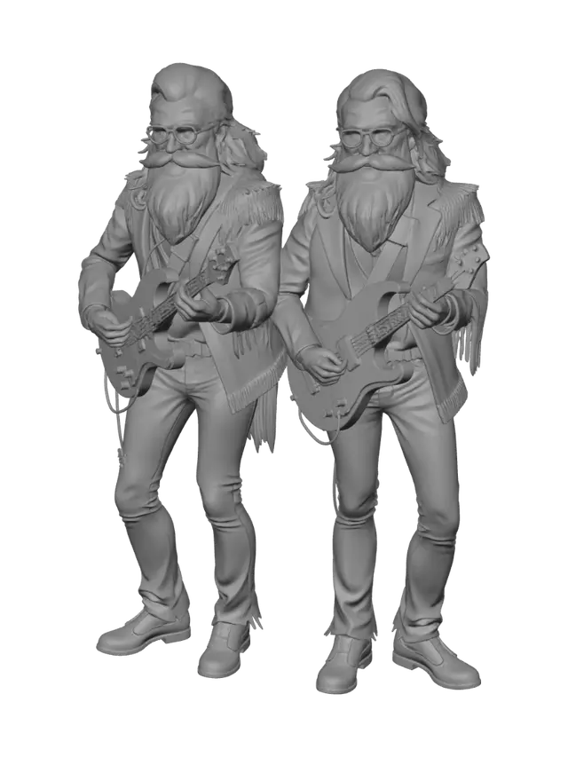 3D model for make a 3d printable modal of zz top