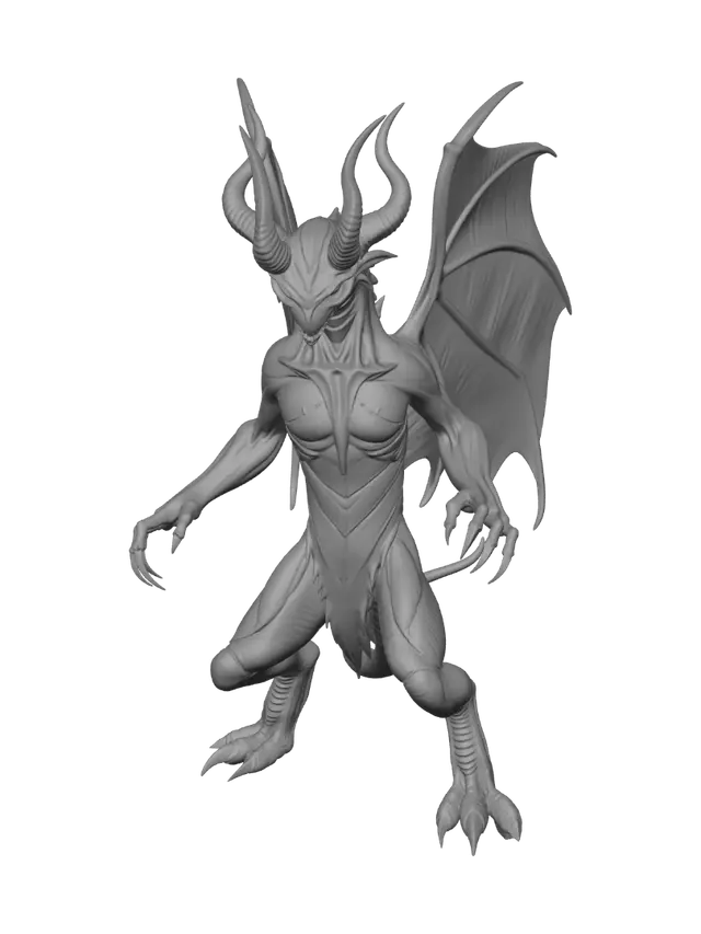Make a demon - Stygian 3D model, vytvořený pomocí AI