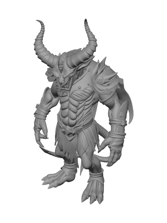 Make a demon - Stygian 3D model, vytvořený pomocí AI