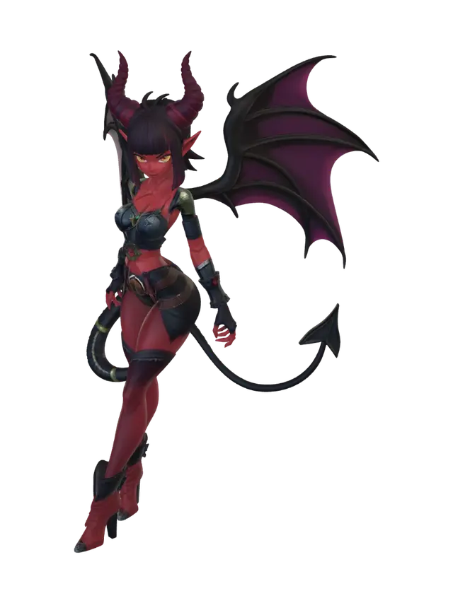 3D model for devil girl