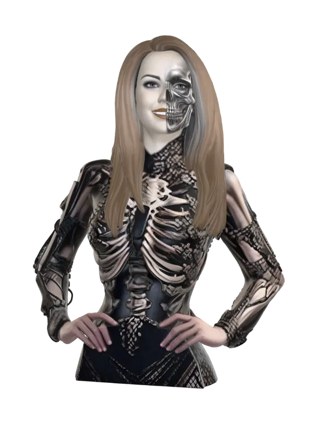 Moonlit Siren of the Abyss - Twilight 3D model, vytvořený pomocí AI