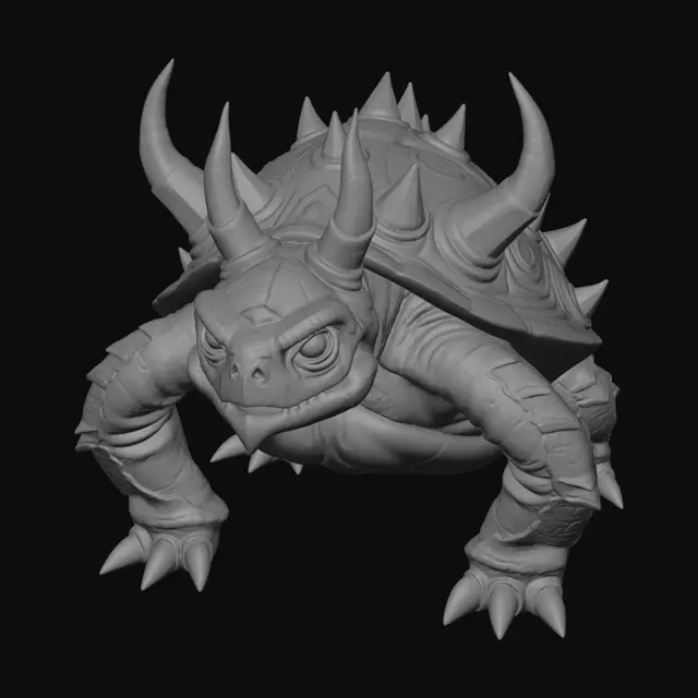 3D model for make a 3d printable model of a demon turtle