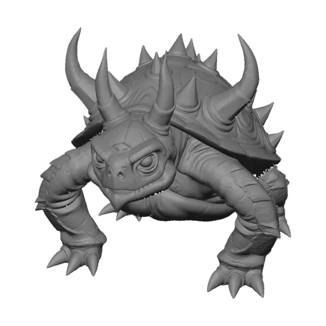 3D model for make a 3d printable model of a demon turtle