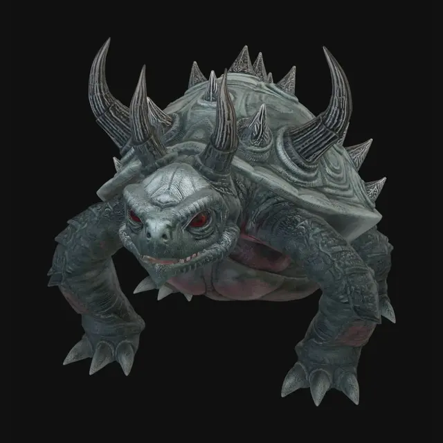 3D model for make a 3d printable model of a demon turtle