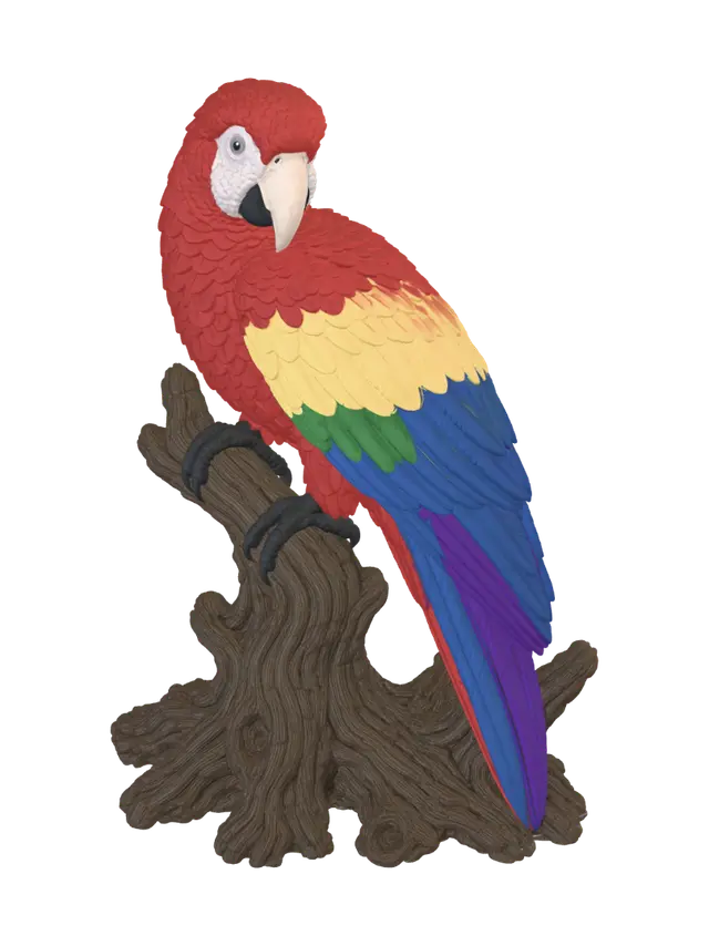 Stone Sentinel Parrot 3D model, vytvořený pomocí AI