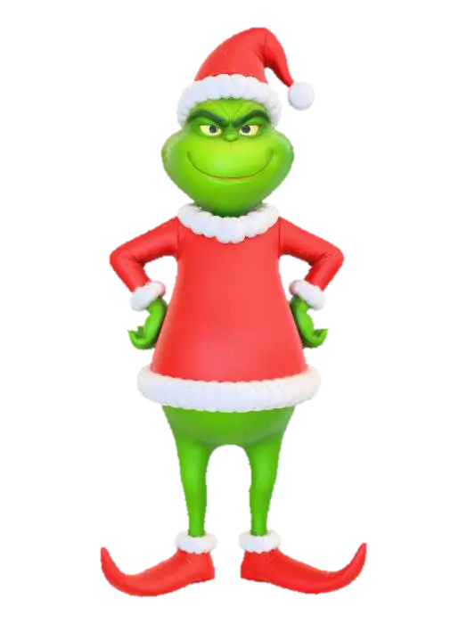 xmas-grinch 3D model, vytvořený pomocí AI