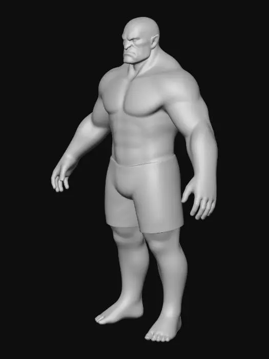 3D model for Colossal Ogre in Purple Trunks