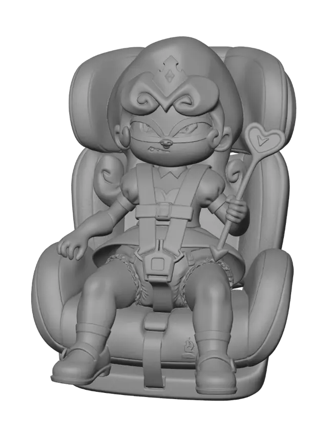 3D model for Little Villain in a Car Seat