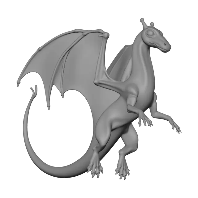 Modello 3D Pern Dragon v2, generato dall’IA