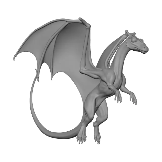 Modello 3D Pern Dragon v3, generato dall’IA