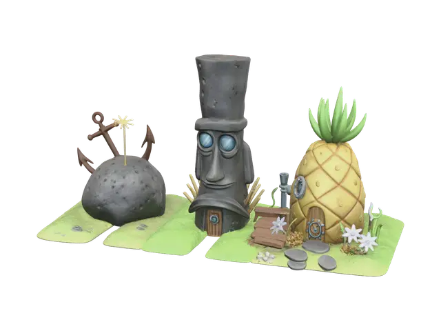 3D model for Low-Poly Squidward House