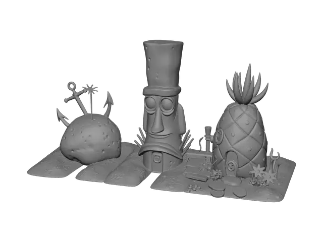 3D model for Low-Poly Squidward House