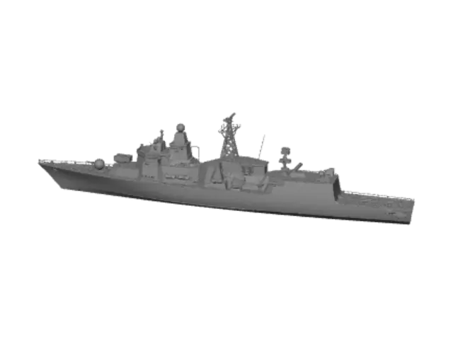 3D model for F208 Frigate at Night