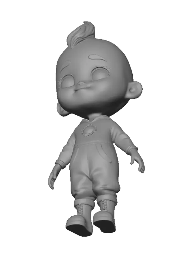 3D model for Full body 3D stylized character model of Lumi, a cute magical light creature child, centered T-pose, isometric front view. Glowing warm golden-yellow skin, rounded oversized head, cute expressive large hazel brown eyes, soft golden eyebrows, small smile. On top of head: a single soft rounded flame hair tuft swooping gracefully upwards. Wearing a simple fantasy beige/ivory overall outfit, gold belt with a neat sun symbol emblem centered on chest, simple matching ivory boots. Clean symmetrical topology, smooth stylized 3D CGI Pixar style, soft volumetric glowing lighting, desaturated soft pastel background, isolated character asset, high resolution, ultra detailed render, no background noise, no distortion.