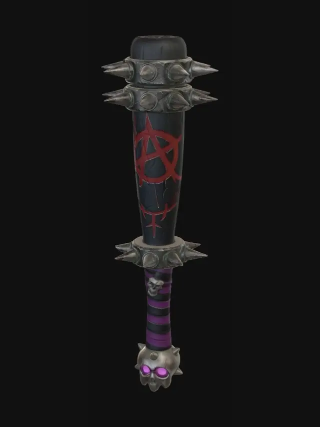 3D model for Anarchy's Spiked Skull Mace