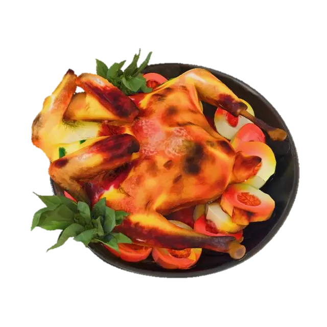 Ayam Taliwang - Delicacy 3D model, vytvořený pomocí AI