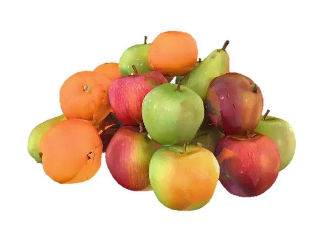 Fruit Harmony 3D model, vytvořený pomocí AI
