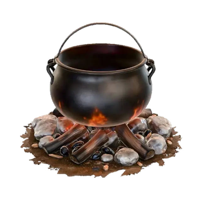 Cauldron on Fire - Brew 3D model, vytvořený pomocí AI