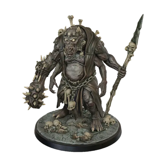 Bonebound Warlord 3D model, vytvořený pomocí AI