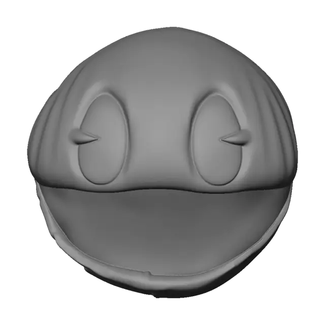 3D model for Fluffy Yellow Emoji Plush