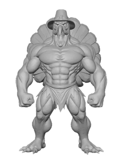 3D model for Mighty Gobbler, #Thanksgiving#