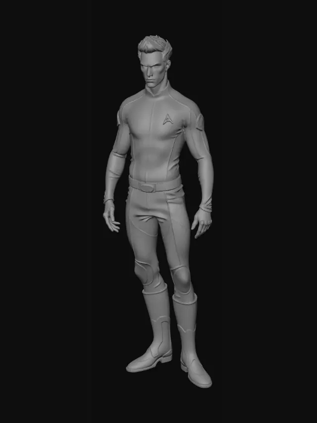 3D model for crea personaggio umanoide genere umano sesso maschile basato sulla saga di startrek