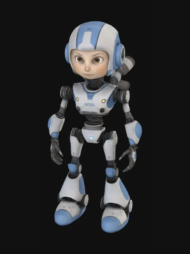 3D model for i need a game character which should run on diesel engine. a boy robot. 
