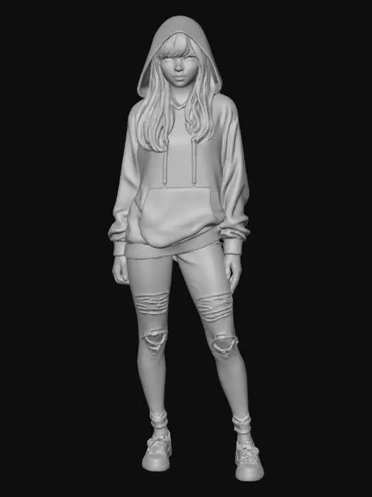 3D model for Hooded Style