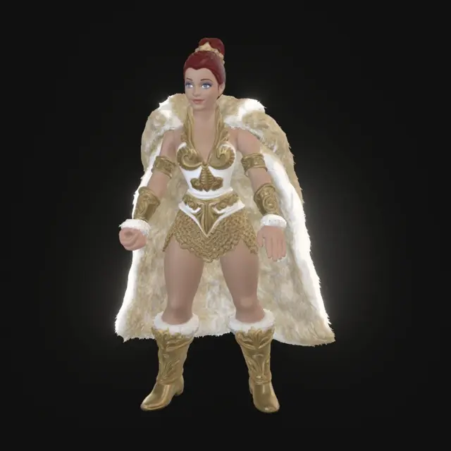 3D model for Golden Warrior Princess