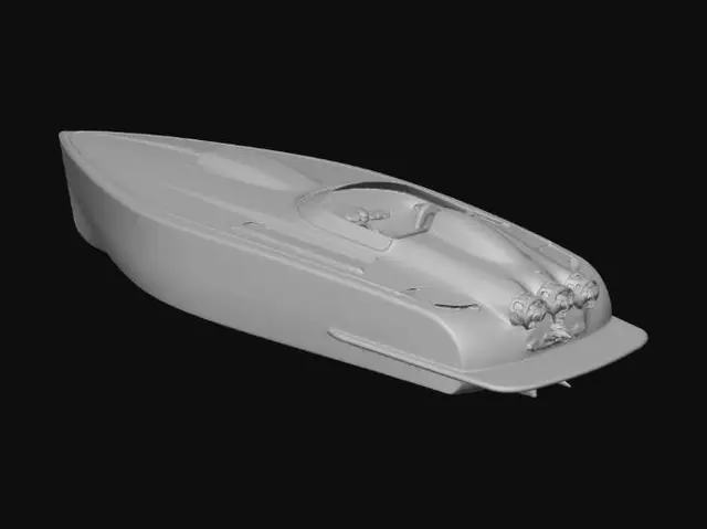 3D model for Modernes Rennboot klein. wendig.
ohne Segel