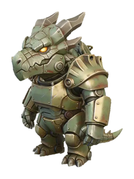 Iron Wyvern - Dragonborn 3D model, vytvořený pomocí AI