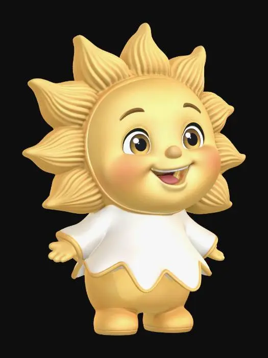 3D model for Lachende Sonne. Kind. Deko