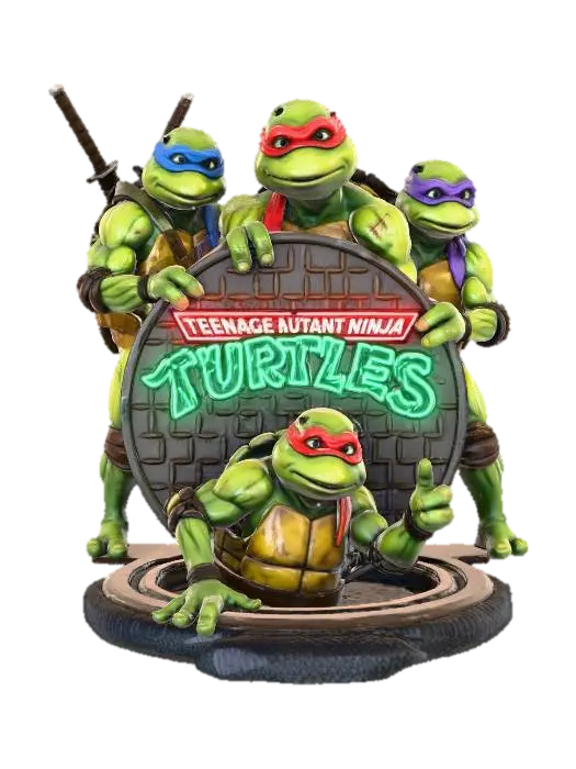 Ninja Reptile Heroes, #Christmas2025# - Turtles 3D model, vytvořený pomocí AI
