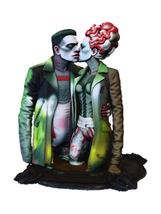 Punk Love - Creativity 3D model, vytvořený pomocí AI