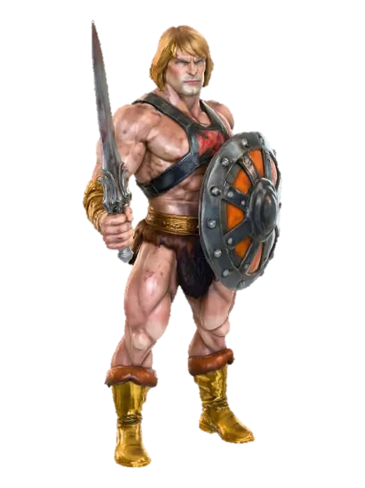 Warrior of Eternia - Swordsman 3D model, vytvořený pomocí AI