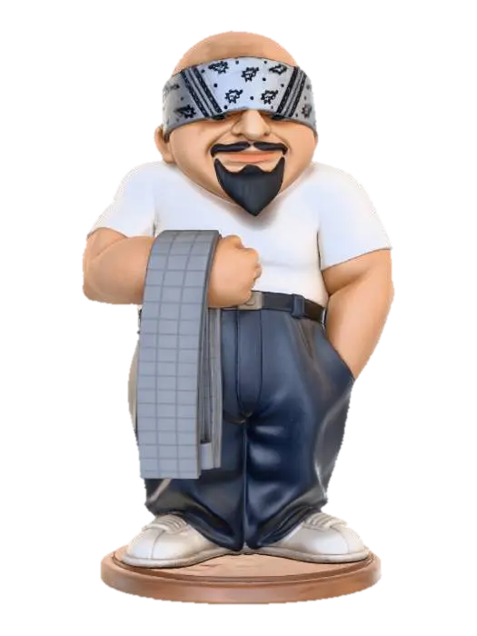 Chill down LIl Homie 3D model, vytvořený pomocí AI