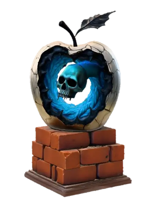 Hollow Apple - Arts 3D model, vytvořený pomocí AI