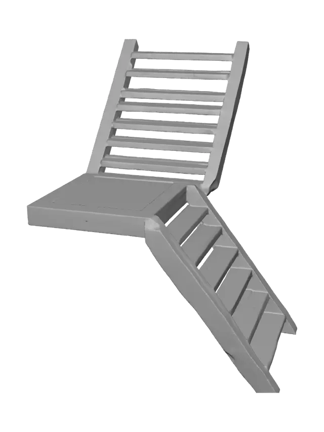 3D model for Wooden Ladder Platform