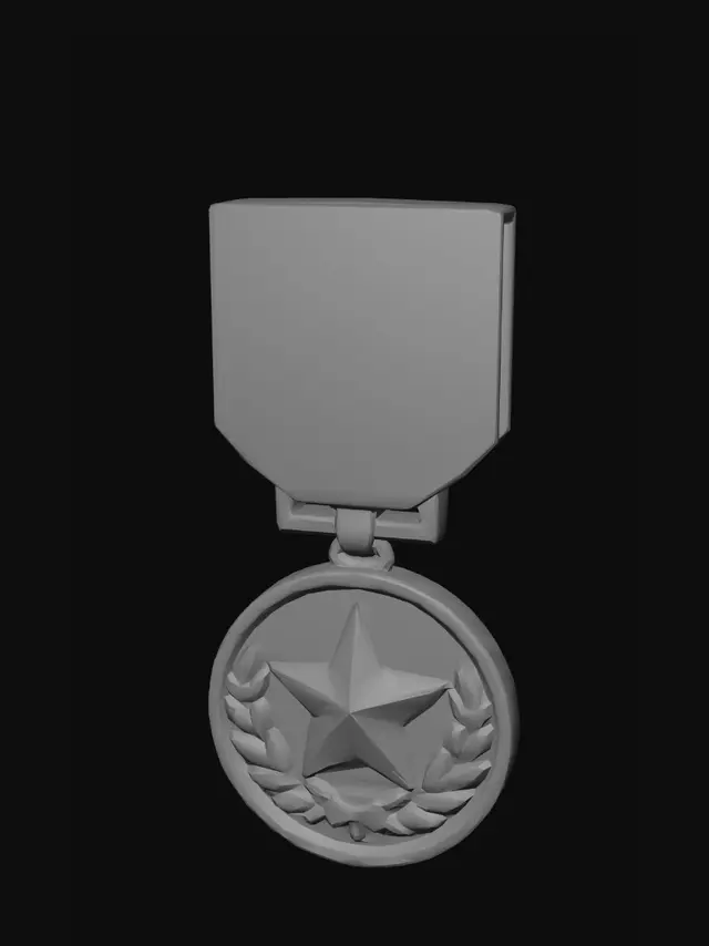 3D model for Golden Star Medal