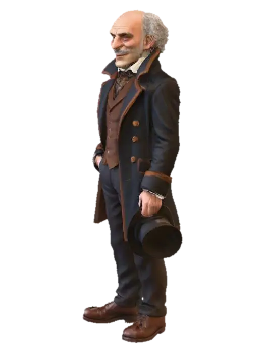 Den store Bandoni - Oldman 3D model, vytvořený pomocí AI